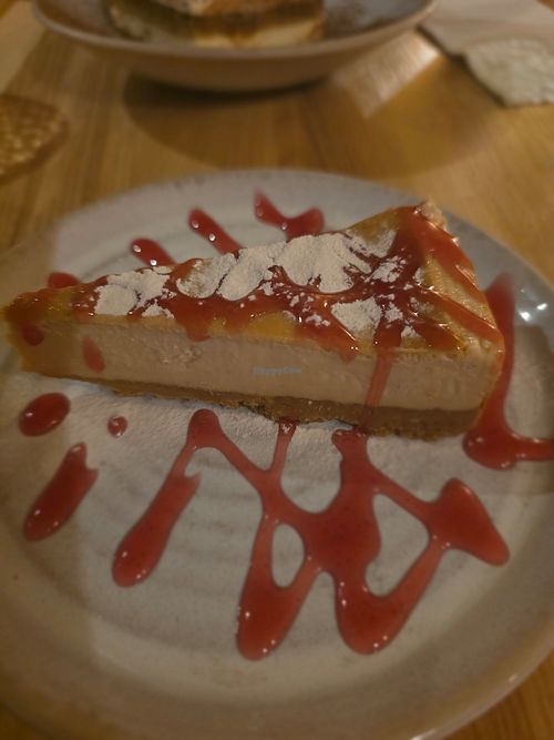 New York cheesecake at The Cheese Cellar at Purezza in England