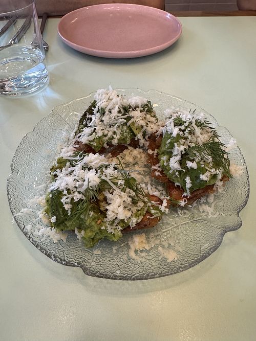 Avocado “Toast"  at Hilda and Jesse in San Francisco