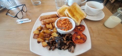 Vegan fry up at Partridges Kitchen in England