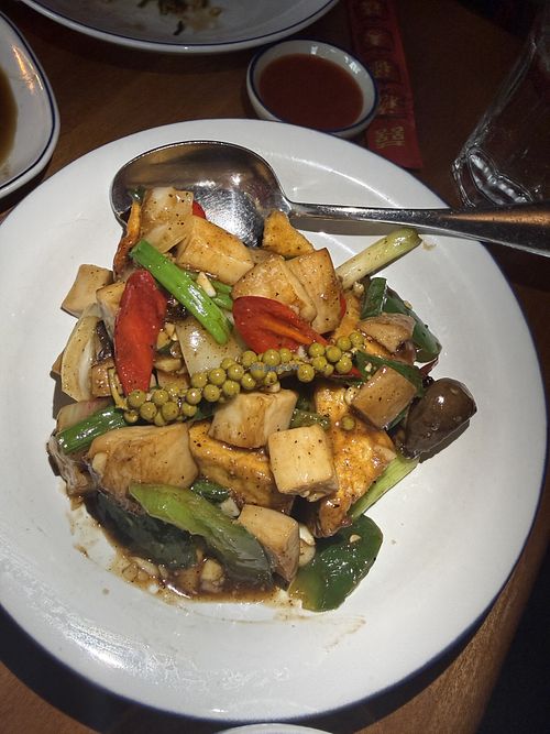 Black pepper tofu  at Yaowarat in Portland