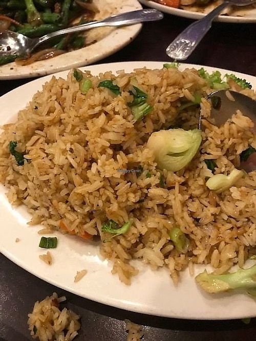Vegetable fried rice w/o egg at Chef's Experience China Bistro in Hayward