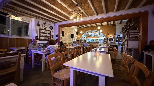 Inside the restaurant  at Notos Greek Tavern in μύκονος