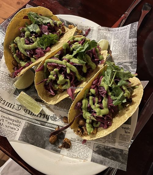 Chickpea and Cauliflower Tacos  at McCarthy’s in Cambridge
