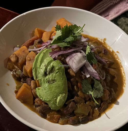 Octoberfest special: vegan Pumpkin Chili  at McCarthy’s in Cambridge