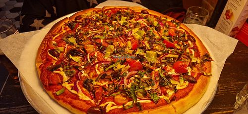 Oh my garden vegan pizza at Peppes Pizza in Oslo