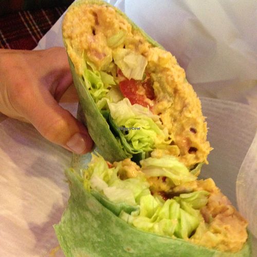 chickpea salad wrap at The Mindful Mermaid Cafe in Key Largo