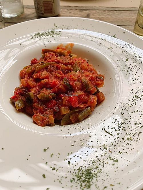 Arroz con pisto. at La Cantina del Huerto de Lucas in Madrid