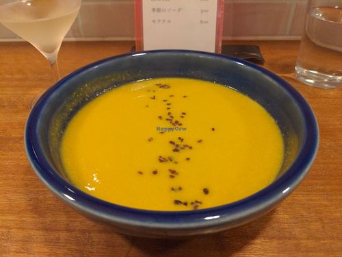 Pumpkin soup at New Basara Natural Wine Restaurant - ニューバサラ ナチュラルワイン食堂 in Oita