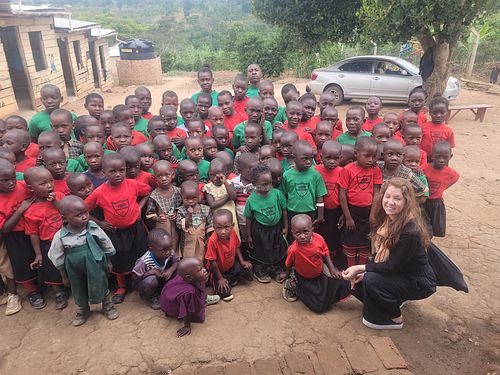 Jessica Ava visit at Atlas Vegan Community School  at Atlas Vegan Community School in Buganda
