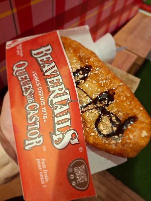 Maple beaver tail at Queues de Castor- BeaverTails (Vieux Québec Petit Champlain) in Quebec