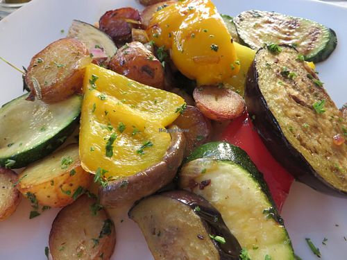 Estofado de Verdura (colourful veggies fried in olive oil) at Viva Zapata in Saarbrucken