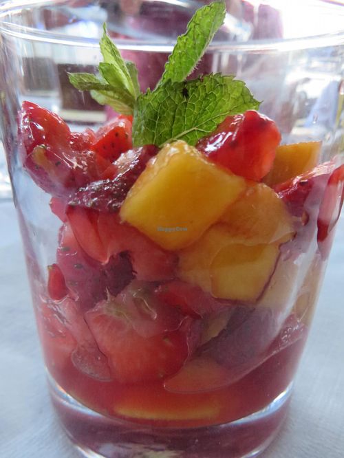 Depending on the season there may be a vegan dessert like strawberry and mango. at Viva Zapata in Saarbrucken