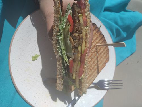 Vegan sandwich at Naxaki Beach Lounge Bar & Restaurant in Naxos