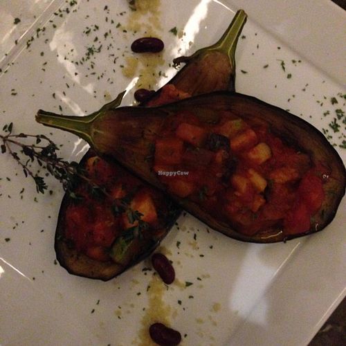 decent but bland aubergine  at The Herbivores - Causeway Bay in Hong Kong Island