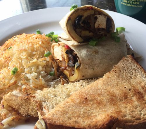 tofu wrap at Kalaheo Cafe in Kalaheo