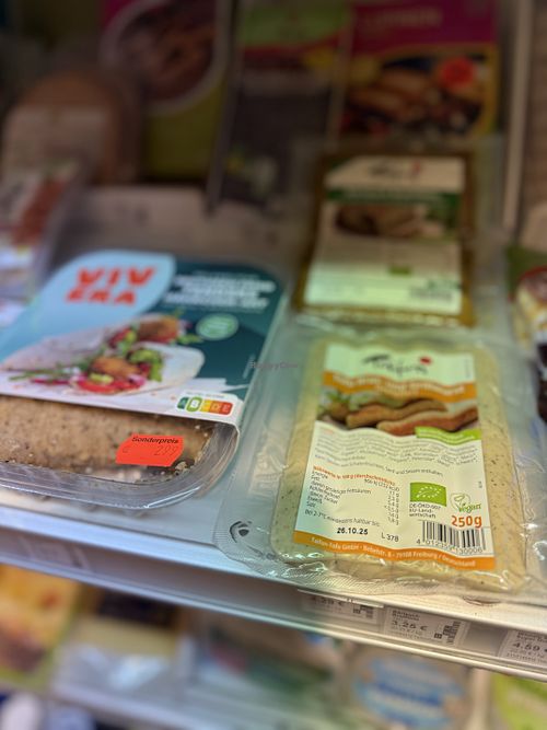 vegan 'meat'  at Reformhaus in Sachsen