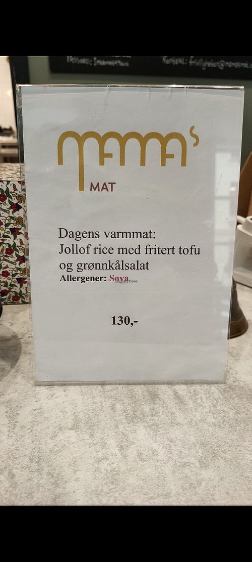 Dish of the day at Mamas Mat Kafè in Oslo
