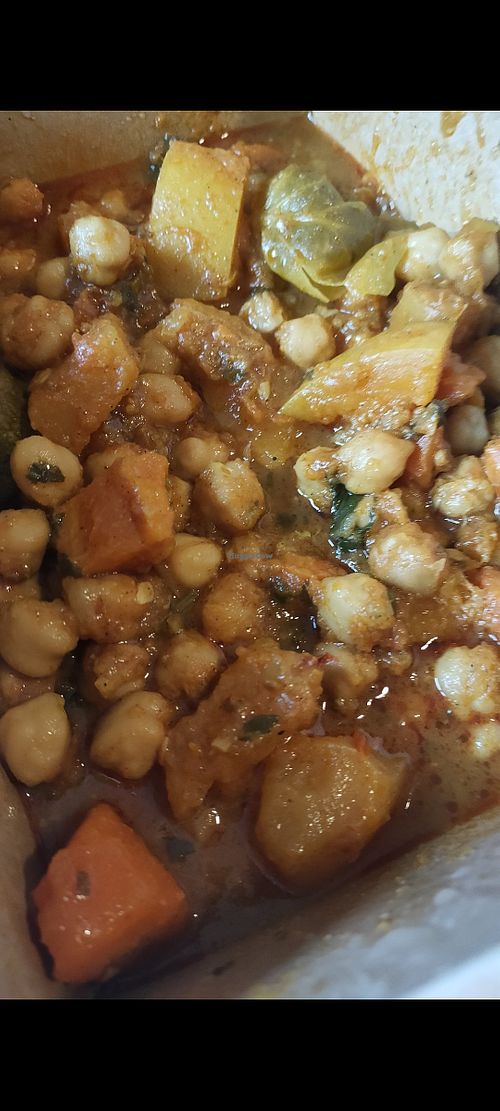 Vegetable and chickpea stew at Mamas Mat Kafè in Oslo