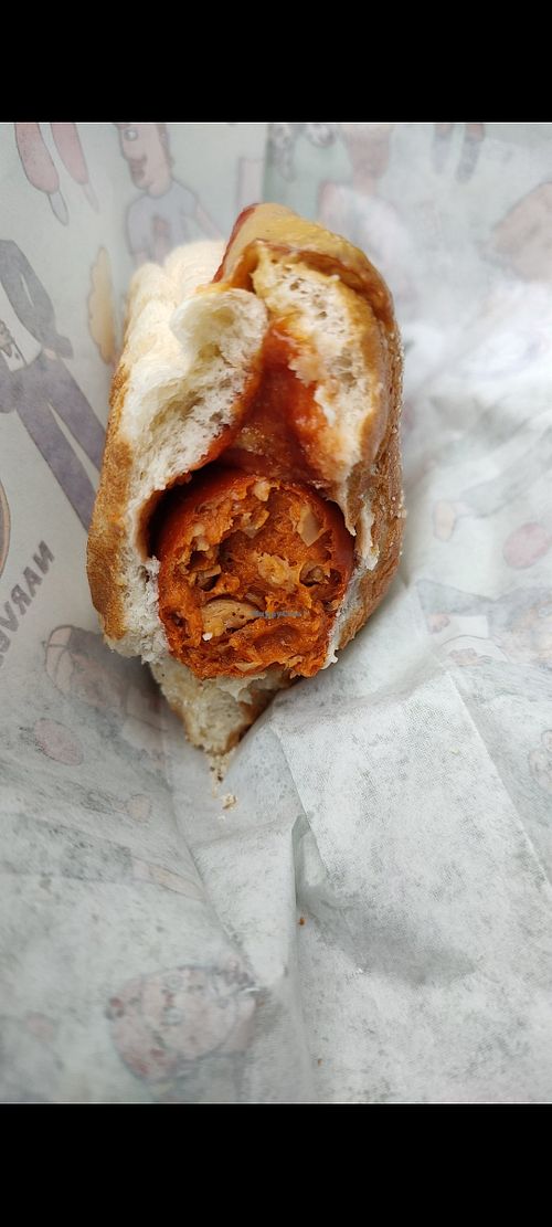 Vegan hotdog at Narvesen Jernbanetorget T-bane in Oslo