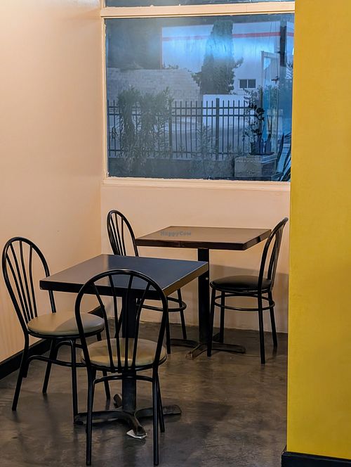 Seating at Mellow Moods Cafe in Tortola