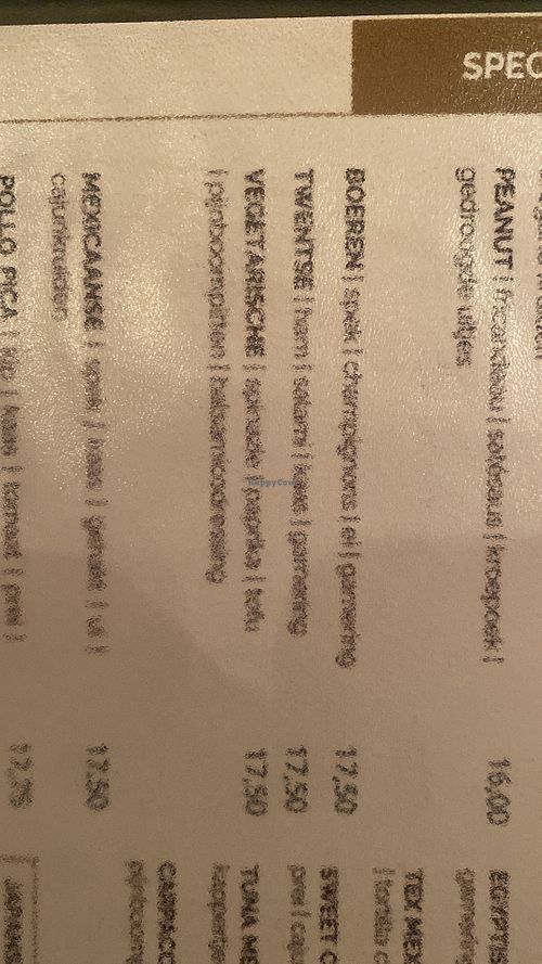 Vegetarische optie die vegan blijkt!  at 't Pannekoekhuis Hoenderloo in Gelderland