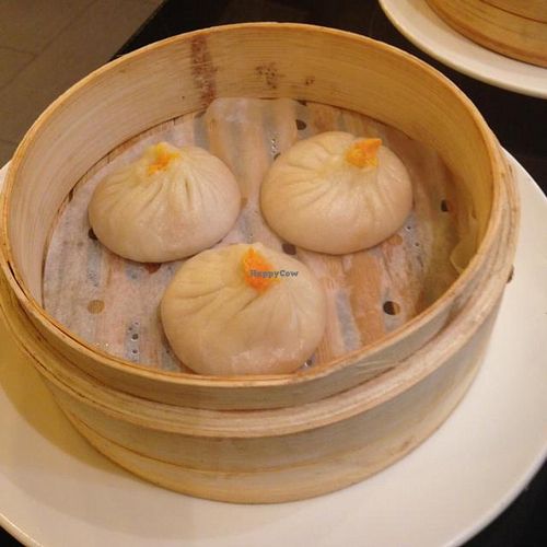 Pumpkin Dumplings at XiangJi Ge Vegetarian in Shanghai