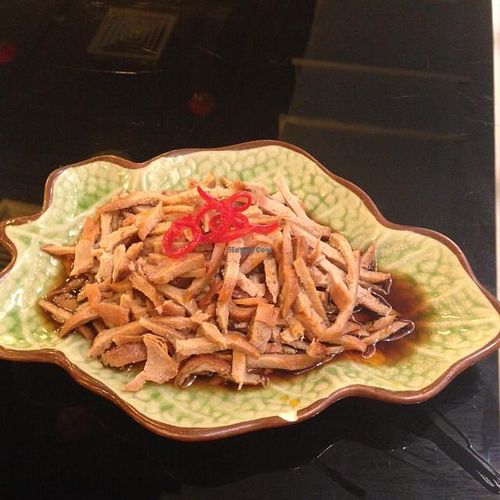 Spicy beancurd strips at XiangJi Ge Vegetarian in Shanghai