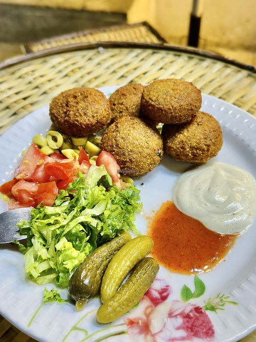 Falafel plate  at Syrian Dessert - حلو ومالح in Rabat
