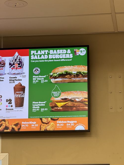 More PB menu  at Burger King Queenstown in Otago Region