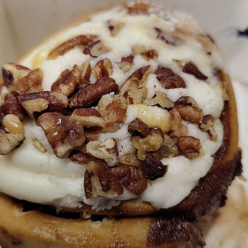 Pecan cinnamon roll (it got slightly squished in my bag) at Have a Roll - Brugge in Bruges