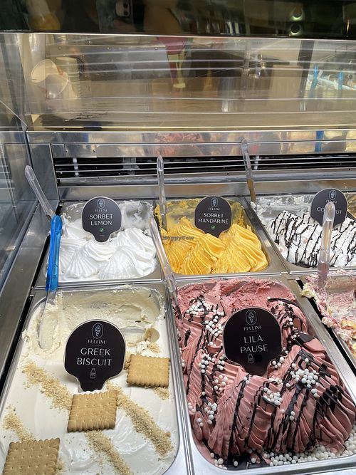 Vegan Sorbets  at Fellini Gelato Artigianale in Rodos