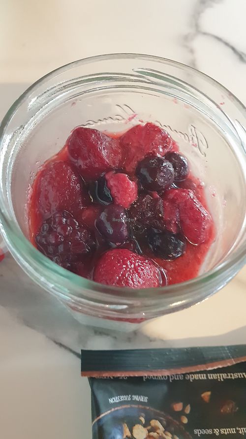 Chia pudding breakfast at Lakeside Falls Creek in Falls Creek