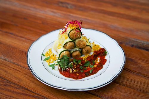 Raw cannelloni at Puro Bistro in Prague