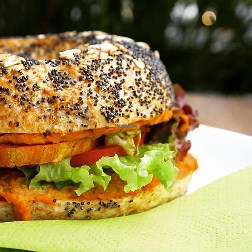 Bagel at Puro Bistro in Prague