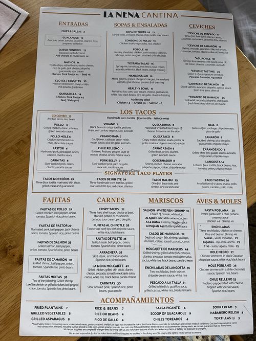 Guacamole, Elotes / Esquites, Sopa de Tortilla, Vegano, Vegano Baja, Healthy Bowl, Spring Mix Tostada Salad, Mixed Greens Tostada Salad, Grilled Asparagus, Grilled Vegetables  at La Nena Cantina in Malibu