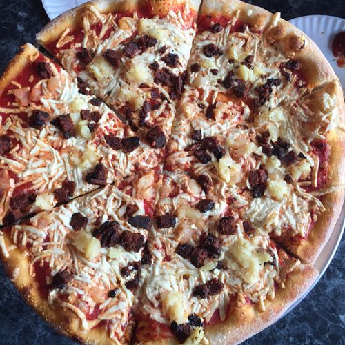 ";Better Than Hawiian Vegan Pizza"; at Uncle Oogie's!! at Uncle Oogie's Pizza in Sea Isle City