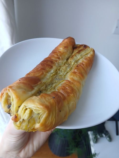 Vegan potato flute at Bakealicious in England