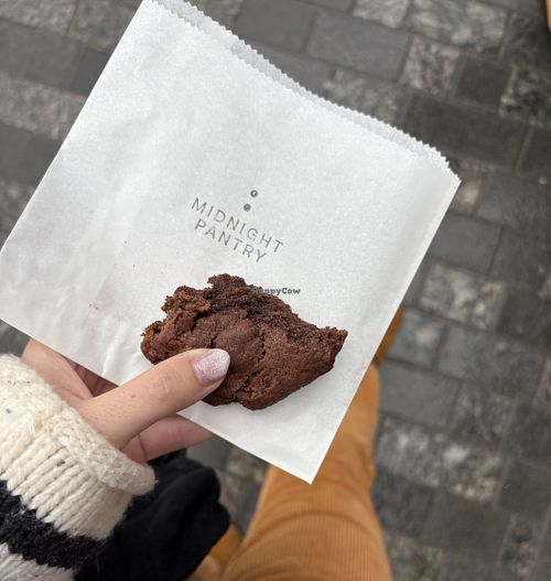 Double choc vegan cookie  at Midnight Pantry in North London