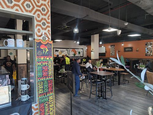 Inside seating at Sweet Tooth Cafe in Washington
