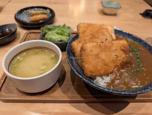 Tofu curry (includes miso soup) at DONKARI YYC - Donburi in Calgary in Calgary