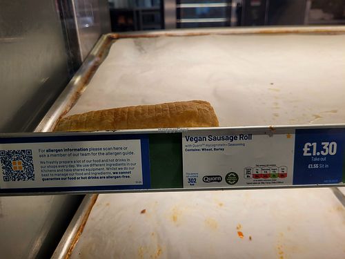 Vegan Sausage Roll. at Greggs in New York