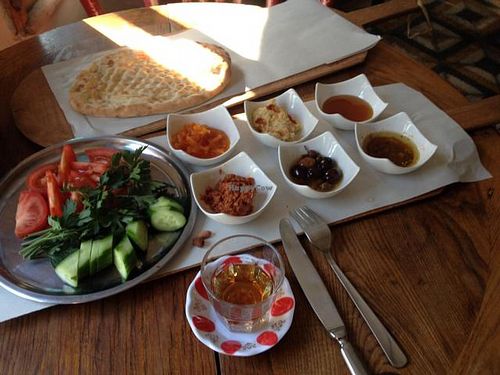 Vegan breakfast platter...delicious! : )  at Datli Maya in Istanbul
