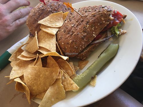 Panini with roasted veggies and vegan cheese  at Local Urban Kitchen in Point Pleasant Beach
