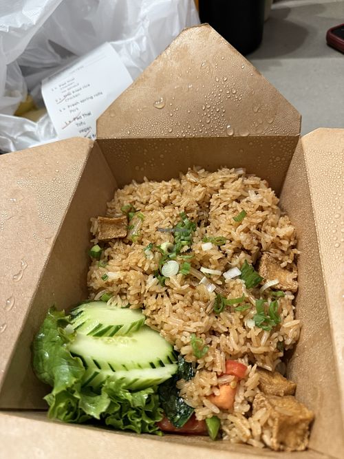 Thai fried rice - no egg, overcooked tofu  at ThaiKota in Fargo