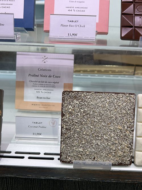 coconut bar 11,90€  at Pierre Marcolini Zavel in Bruxelles