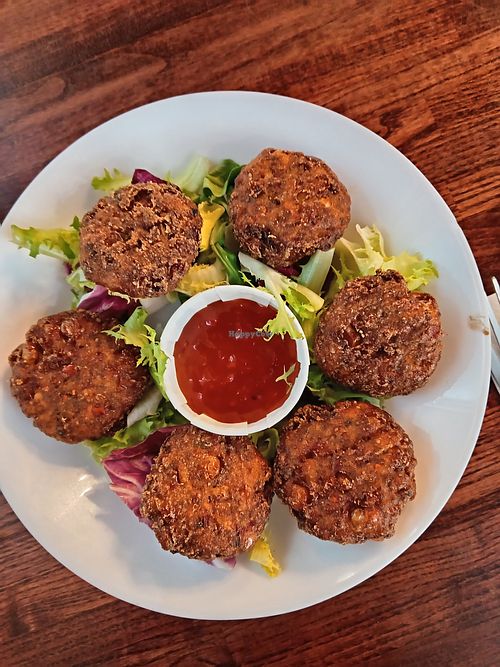 Spicy sweetcorn fritters at Harbour Lights Inn in South Shields