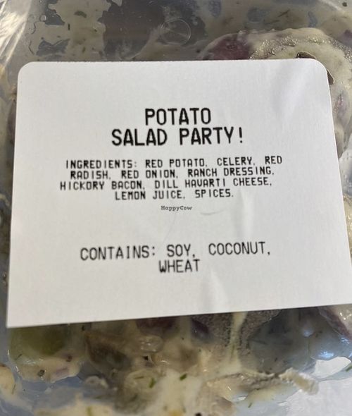 Cheese in potato salad   at The Herbivorous Butcher in Minneapolis