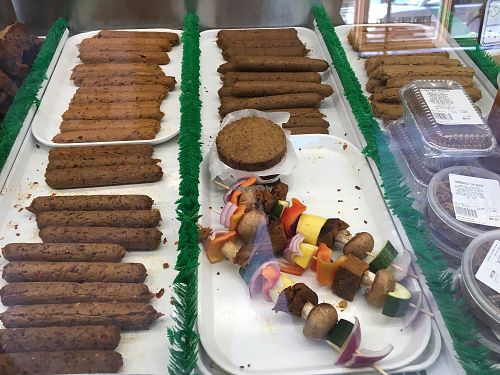Sausages at The Herbivorous Butcher in Minneapolis