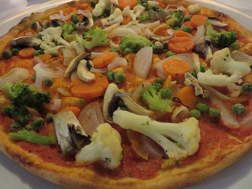You can even order pizza with your own individual topping choice (ask for a vegan dough and no cheese). at Pizzeria-Restaurant Punjab in Saarbrucken