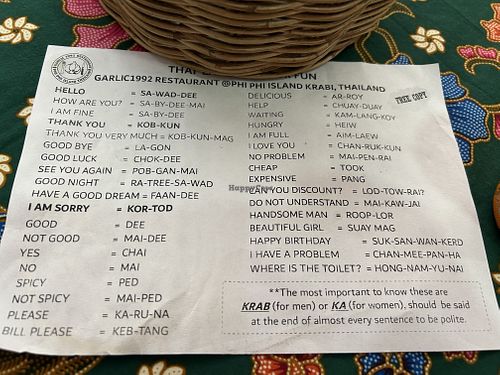   at Garlic 1922 Restaurant in Chang Wat Krabi